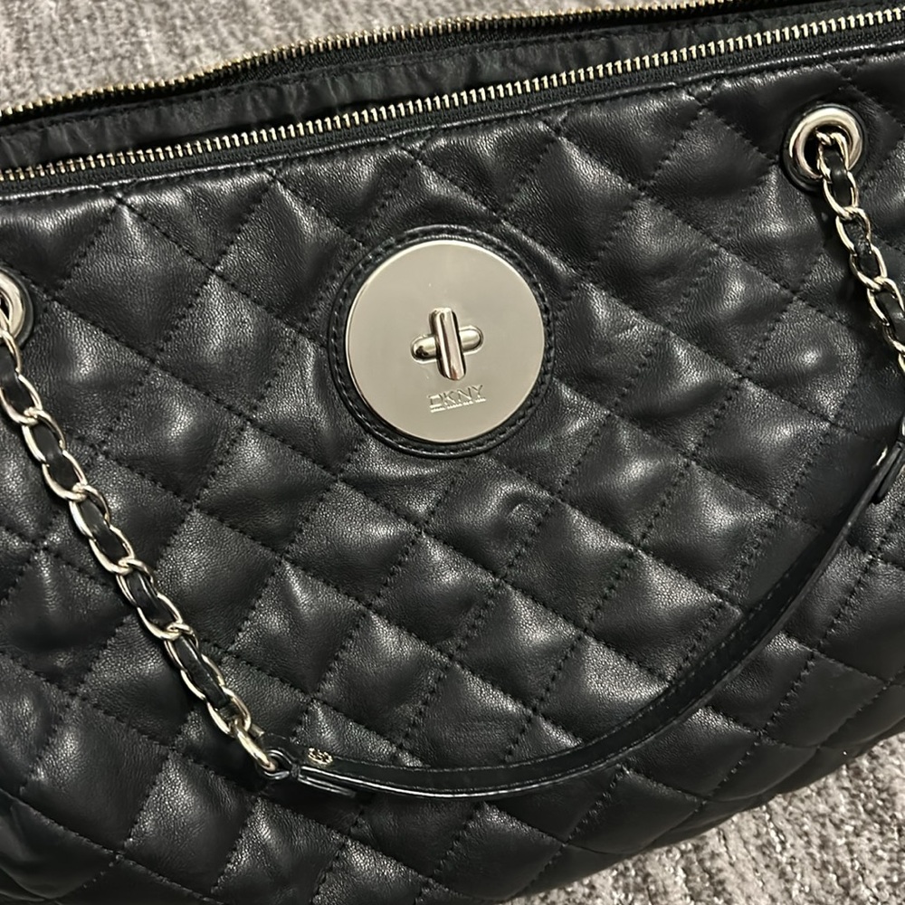 DKNY Quilted Leather Shoulder Bag